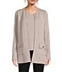 See and Be Seen Coordinating Knit Open Front Cardigan, Color:Mocha - Image 1
