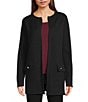See and Be Seen Coordinating Knit Open Front Cardigan, Color:Black - Image 1