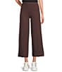 See and Be Seen See And Be Seen Coordinating Knit Pull On Wide Leg Pants, Color:Chocolate - Image 1
