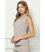 See and Be Seen See And Be Seen Coordinating Knit Round Neck Tank, Color:Mocha - Image 5