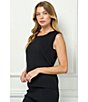 See and Be Seen See And Be Seen Coordinating Knit Round Neck Tank, Color:Black - Image 5