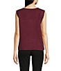 See and Be Seen See And Be Seen Coordinating Knit Round Neck Tank, Color:Burgundy - Image 2