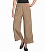 See and Be Seen Coordinating Textured Knit Stripe Wide Leg Crop Pants - Image 1