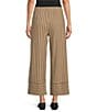 See and Be Seen Coordinating Textured Knit Stripe Wide Leg Crop Pants - Image 2