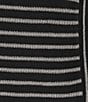 See and Be Seen Coordinating Textured Mixed Stripe Round Neck 3/4 Sleeve Top - Image 4