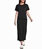 See and Be Seen Round Neck Short Sleeve Midi A-Line Dress - Image 6
