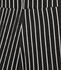 See and Be Seen Stripe Pull-On Cropped Wide Leg Coordinating Pants, Color:Black - Image 4