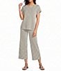See and Be Seen Stripe Pull-On Cropped Wide Leg Coordinating Pants - Image 3