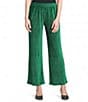 See And Be Seen Textured Velvet Wide Leg Ankle Length Pull On Coordinating Pants - Image 1