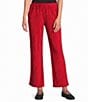 See And Be Seen Textured Velvet Wide Leg Ankle Length Pull On Coordinating Pants - Image 5