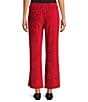 See And Be Seen Textured Velvet Wide Leg Ankle Length Pull On Coordinating Pants - Image 6