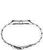 Color:Silver - Image 2 - Men's Essential Quartz Analog Black Dial Stainless Steel Bracelet Watch