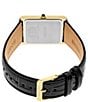 Seiko Men's Essentials Gold Rectangle Quartz Analog Croco Leather Strap Watch - Image 3