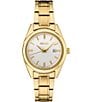 Color:Gold - Image 1 - Women's Essential Quartz Analog Silver Dial Gold Stainless Steel Bracelet Watch