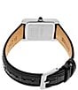 Seiko Women's Essentials Silver Mini Rectangle Quartz Analog Croco Leather Strap Watch - Image 3