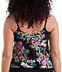 Shape Solver Blooming Beauty Tummy Control V-Neck Tankini Swim Top - Image 2