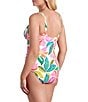 Shape Solver Brynn Tropical Floral Twist Underwire Swim One Piece - Image 3