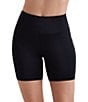 Shape Solver Divine Solid Yoga Waist Biker Swim Shorts - Image 1