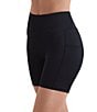 Shape Solver Divine Solid Yoga Waist Biker Swim Shorts - Image 3
