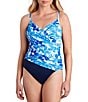 Shape Solver Floral Palm Criss Cross Mio Swim One Piece - Image 1