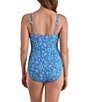 Shape Solver Grecian Tile V-Neck Moderate Coverage Surplice One Piece Swimsuit - Image 2