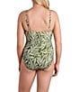 Shape Solver Green Leaf Surplice Mio Swim One Piece - Image 2