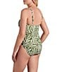 Shape Solver Green Leaf Surplice Mio Swim One Piece - Image 3
