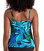 Shape Solver Leaf Sensation Square Neck Tankini Swim Top & Solid High Waist Swim Bottom - Image 5