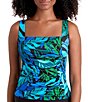 Shape Solver Leaf Sensation Square Neck Tankini Swim Top - Image 1