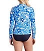 Shape Solver Mock Neck Sun Swim Cover-Up Shirt - Image 2