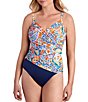 Shape Solver Paisley Print Criss Cross Mio Swim One Piece - Image 1