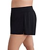 Shape Solver Plus Size Divine Solid Tummy Control Swim Shorts - Image 3
