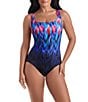 Shape Solver Sport Phantasm Square Neck Tank One Piece Swimsuit - Image 1