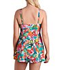 Shape Solver Wrap Front Floral Swimdress - Image 2