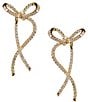 SHASHI Caroline Bow Front Back Earrings, Color:Gold - Image 1