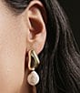 SHASHI Carter Freshwater Pearl Drop Earrings, Color:Gold/Pearl - Image 2