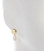 SHASHI Carter Pearl Drop Earrings, Color:Gold/Pearl - Image 2