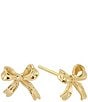 SHASHI Charlotte's Bow Mini Stud Earrings, Color:Gold - Image 1