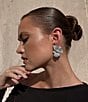 SHASHI Crystal Eden Statement Oversized Drop Earrings, Color:Silver - Image 3