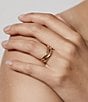 SHASHI Delphine Scuptural Ring Set, Color:Gold - Image 3