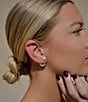 SHASHI Double Ball Pearl Stud Earrings, Color:Pearl - Image 3