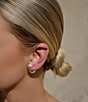 SHASHI Double Ball Pearl Stud Earrings, Color:Pearl - Image 4