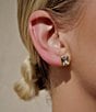 SHASHI Emerald Cut Solitaire Stud Earrings, Color:Gold - Image 4