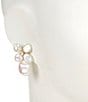 SHASHI Fleur de Cleo Drop Earrings, Color:Pearl - Image 2
