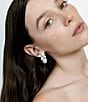 SHASHI Fleur de Cleo Drop Earrings, Color:Pearl - Image 3