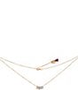 SHASHI Gaia Crystal Rainbow Pave Short Pendant Necklace, Color:Tri Tone - Image 1
