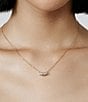 SHASHI Gaia Crystal Rainbow Pave Short Pendant Necklace, Color:Tri Tone - Image 2