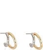 SHASHI Gemini Two Tone Hoop Earrings, Color:Two Tone - Image 1