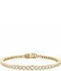 SHASHI Graduated Bezel Tennis Line Bracelet, Color:Gold - Image 1