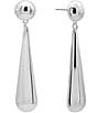 SHASHI Linnea Sculptural Linear Earrings, Color:Silver - Image 1